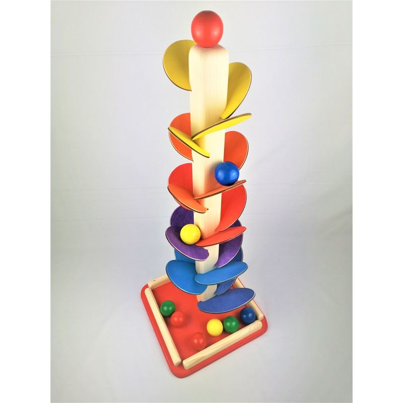 Murmelbahn-Sound tree including 4 wooden balls 40 mm extra large-ArlecchinoSpielzeug