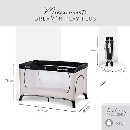 Reisebett 120 x 60 cm "Dream N Play Plus" von Hauck