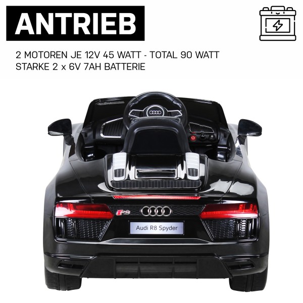 Kinder-Elektroauto Audi R8 4S Spyder Premium von Actionbikes - Back