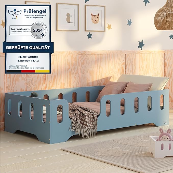 Kinderbett-Montessori Wooden Floor Bed TILA 2L-smartwood