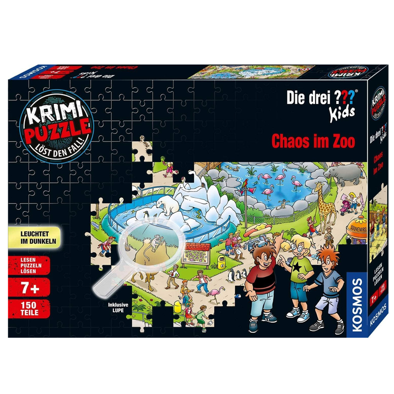 KOSMOS 697990 Krimi Puzzle Die DREI ??? Kids Chaos im Zoo